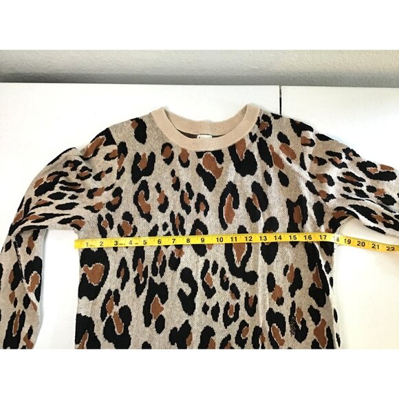 - A NEW DAY- WOMENS LONG SLEEVE CREW NECK ANIMAL PRINT SWEATER SIZE MEDIUM - Picture 5 of 7